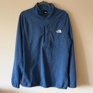 The North Face sz XL Blue Half-Zip Pullover great pre owned condition
